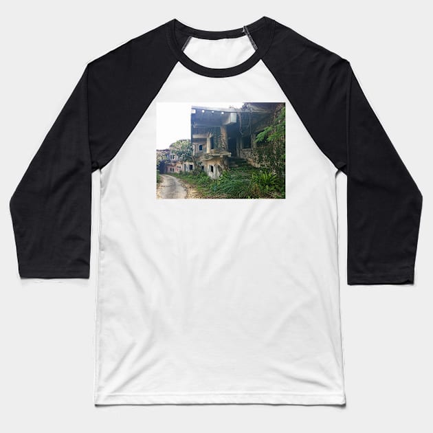 Nature vs Civilization Baseball T-Shirt by AflipnCookie